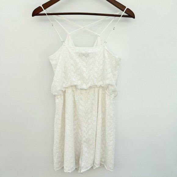 Ali & Jay Romper Lace Short White Boho Festival Bridesmaid Party Lined Medium - Picture 2 of 16